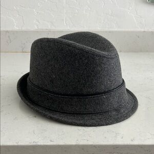 Ben Sherman Gray Wool Trilby with Black Trim